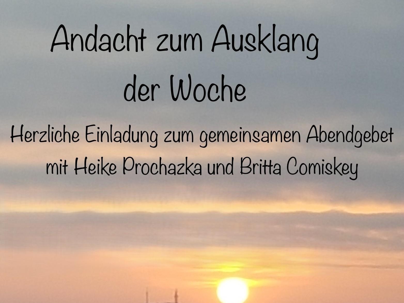Banner Andacht zum Wochenausklan 2