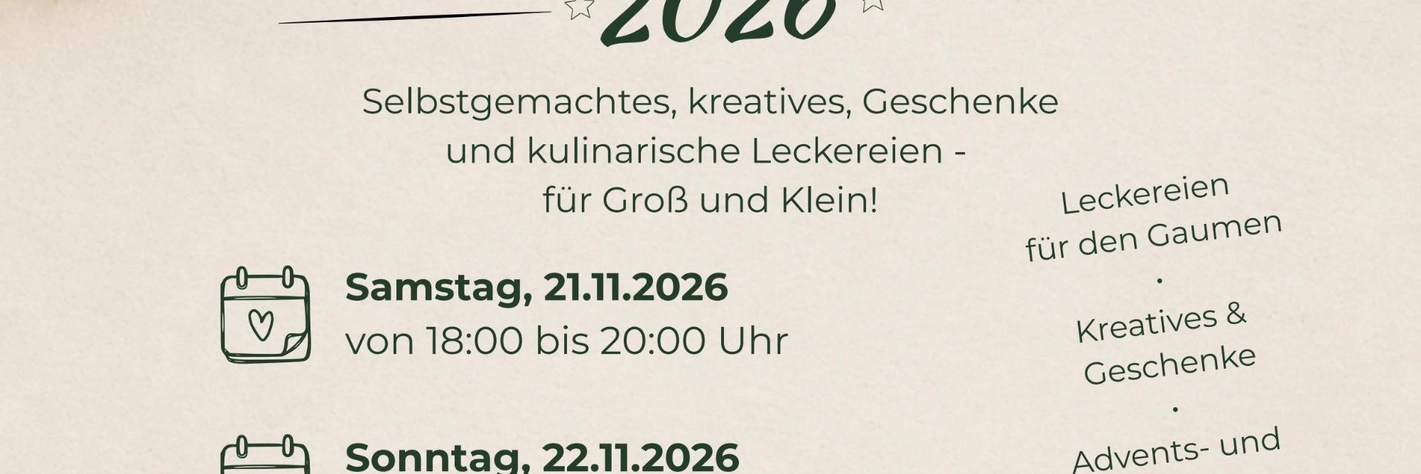 Plakat Adventsbasar 2026