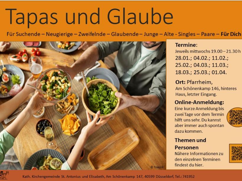 Plakat Tapas und Glaube