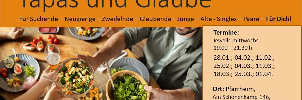 Plakat Tapas und Glaube