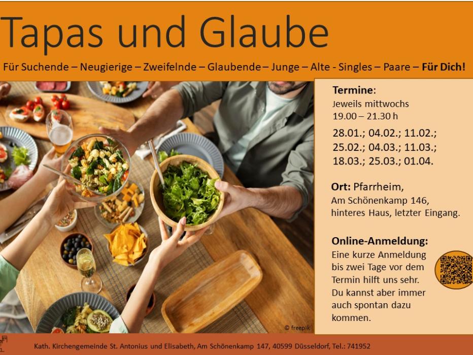 Plakat Tapas und Glaube