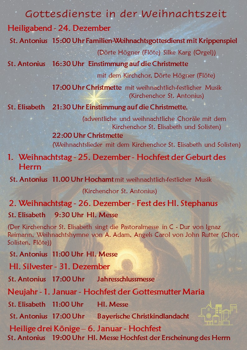 Plakat Weihnachtsgottesdienste - web