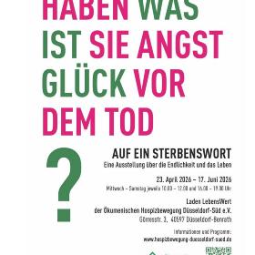 Austellung Auf ein Sterbenswort-Plakat