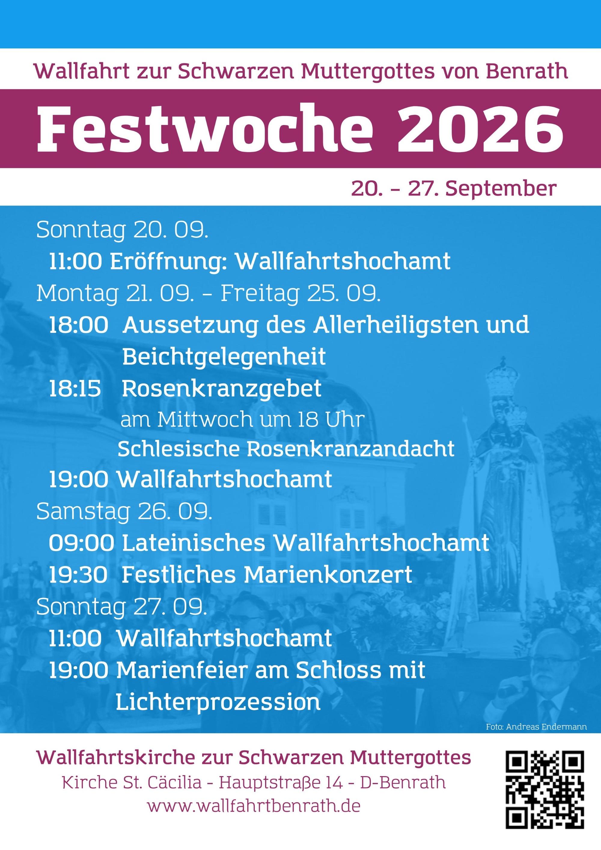Plakat Festwoche Wallfahrt Benrath 2026