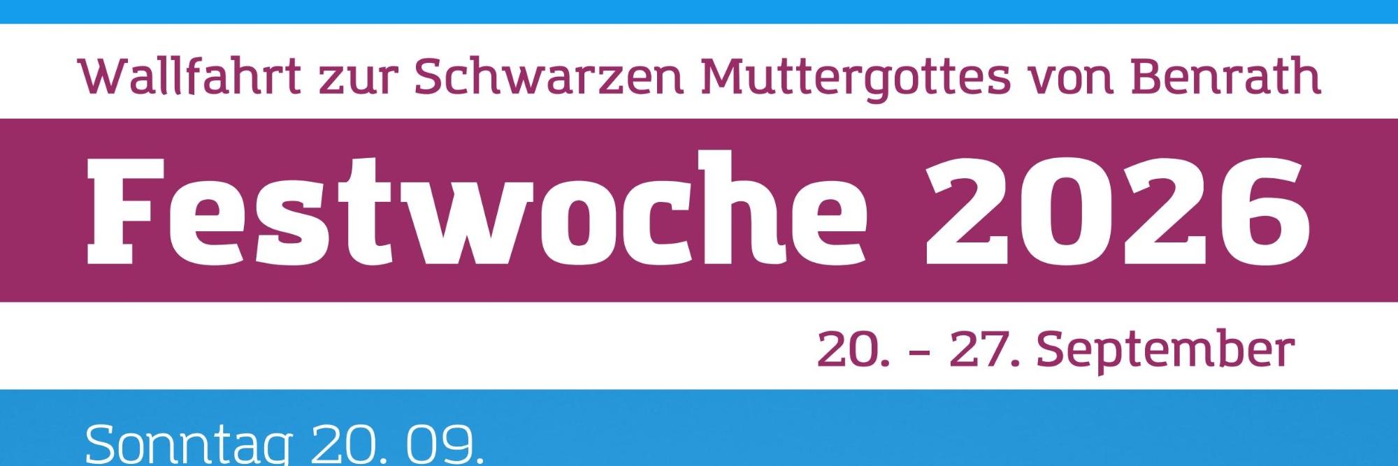 Plakat Festwoche Wallfahrt Benrath 2026
