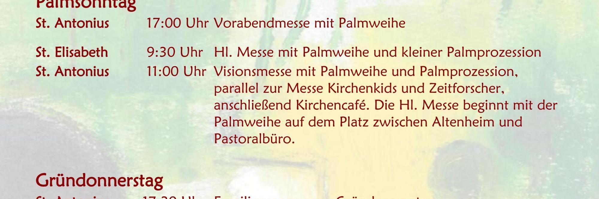 Plakat Heilige Woche 2026