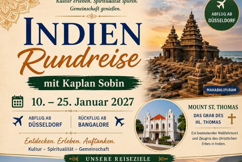 Plakat Info-Abend Indien-Rundreise 2027