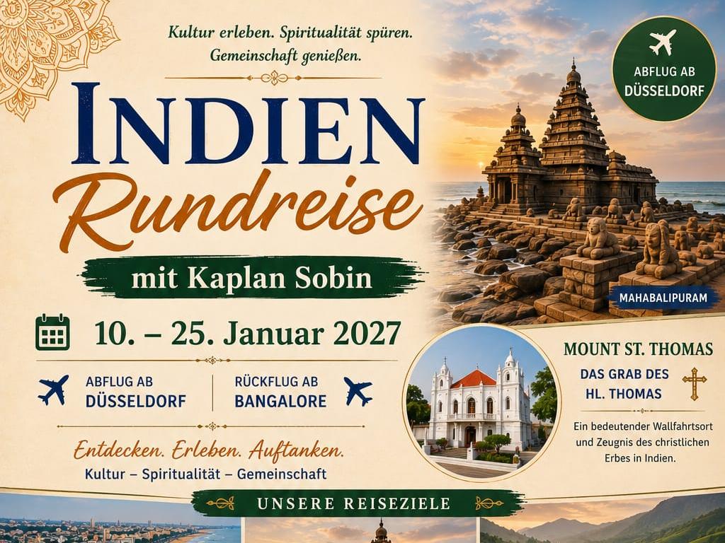 Plakat Info-Abend Indien-Rundreise 2027