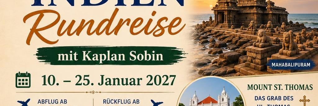Plakat Info-Abend Indien-Rundreise 2027