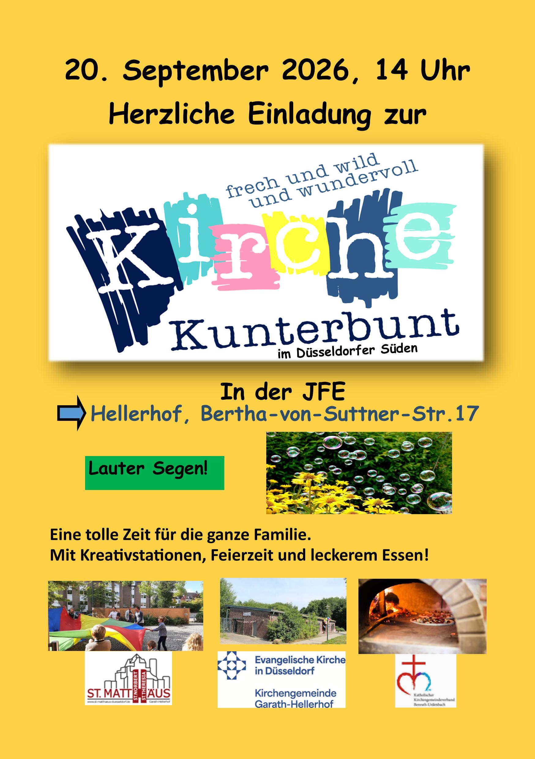 Plakat Kirche Kunterbunt 2026-09-20