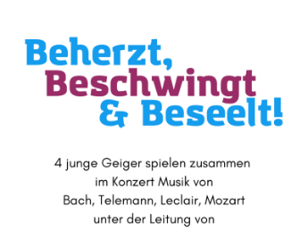 Plakat Konzert vier junge Geiger