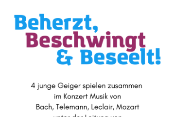 Plakat Konzert vier junge Geiger