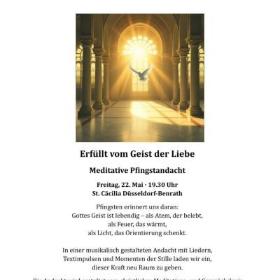 Plakat meditative Pfingstandacht (c) Brigitte Krings Plakat meditative Pfingstandacht