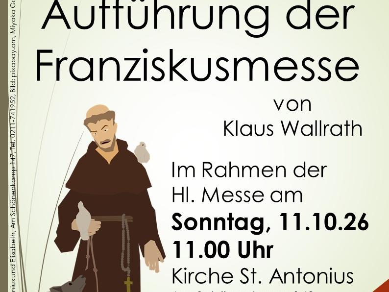 Vorankündigung Franziskusmesse